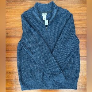 L.L. Bean Men's Navy Zip-Up Sweater